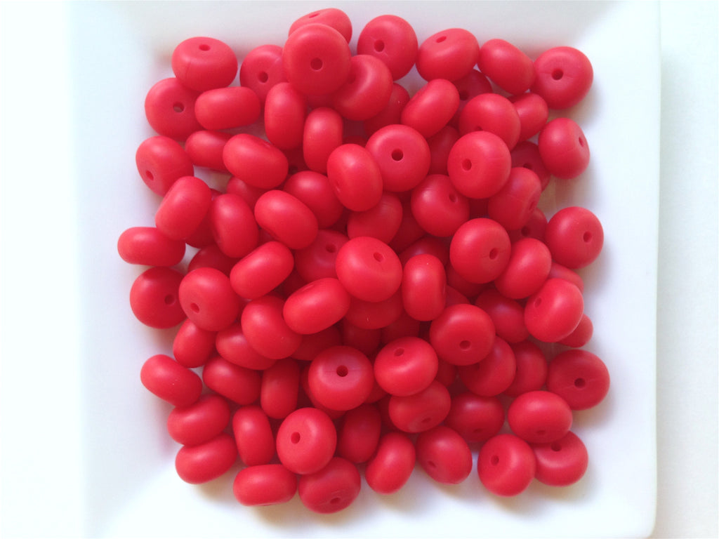 Red Mini Abacus Silicone Beads