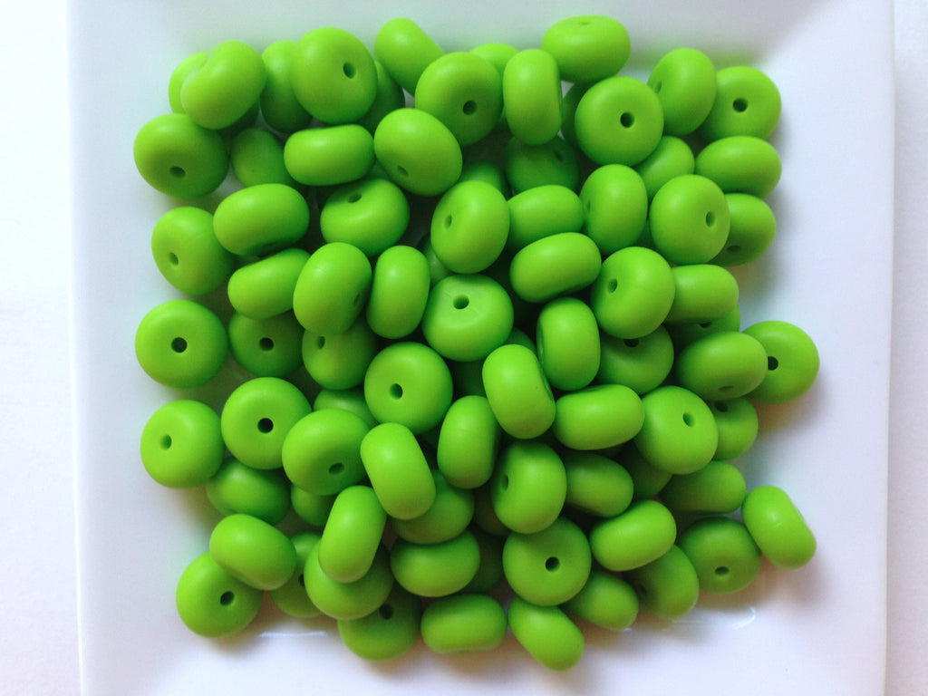 Green Mini Abacus Silicone Beads