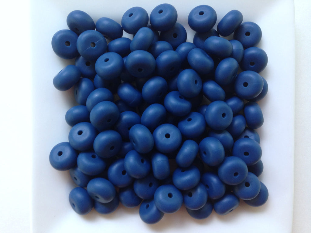 Sapphire Blue Mini Abacus Silicone Beads