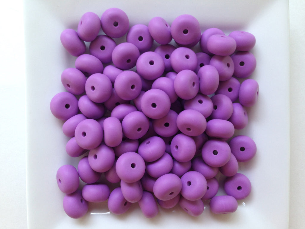 Lavender Purple Mini Abacus Silicone Beads
