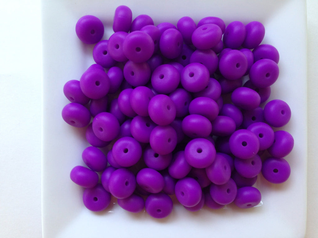 Royal Purple Mini Abacus Silicone Beads