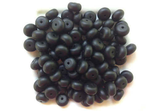 Black Mini Abacus Silicone Beads