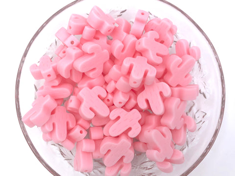 Pink Quartz Cactus Silicone Beads