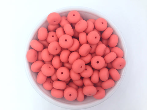 Coral Mini Abacus Silicone Beads