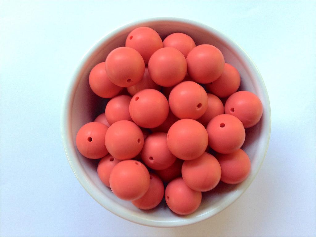 19mm Coral Silicone Beads