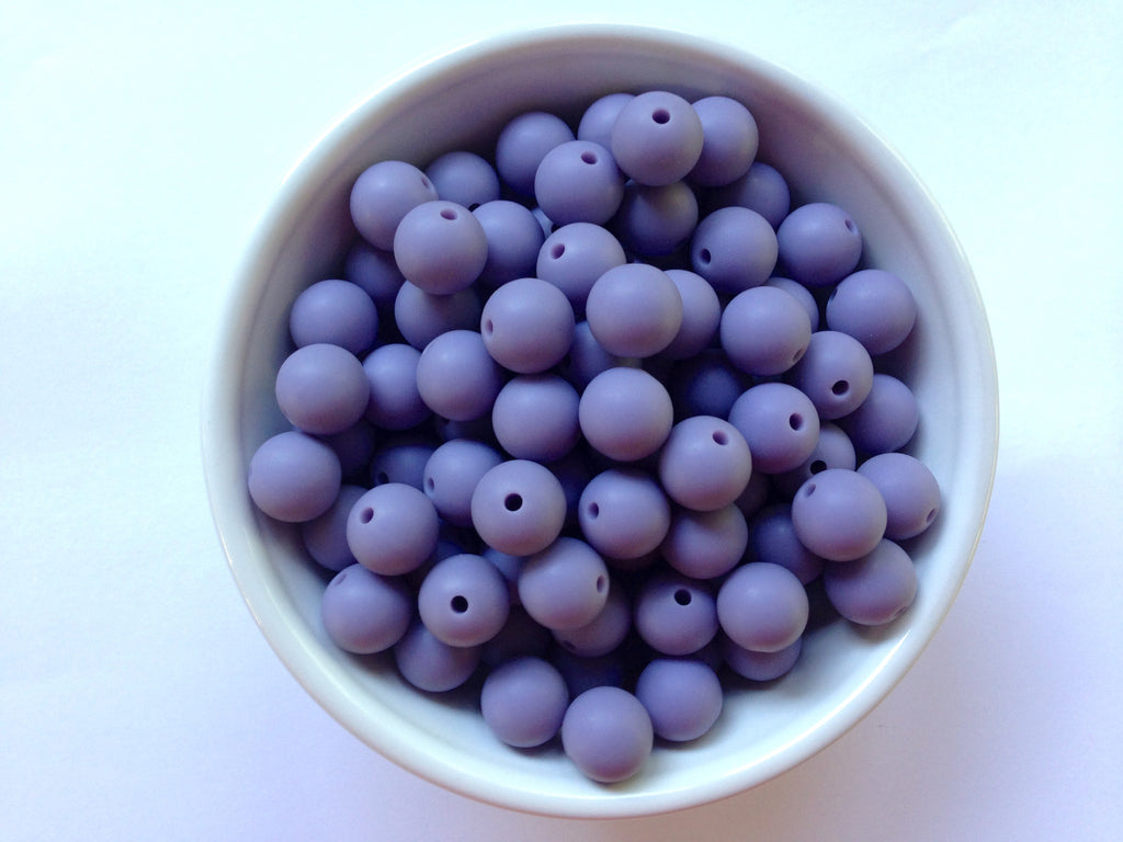 12mm Tropical Lilac Silicone Beads