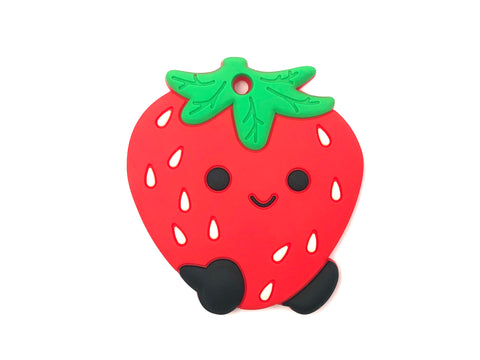 Red Strawberry Silicone Teether