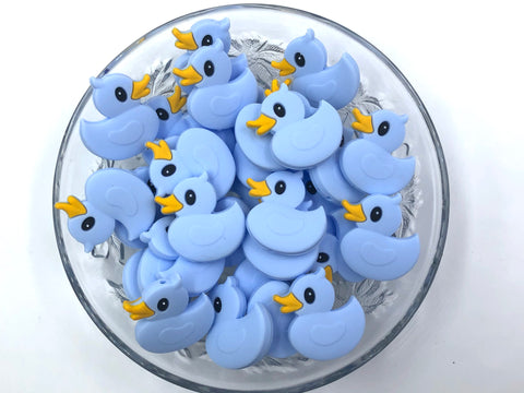 Blue Rubber Duckie Silicone Beads