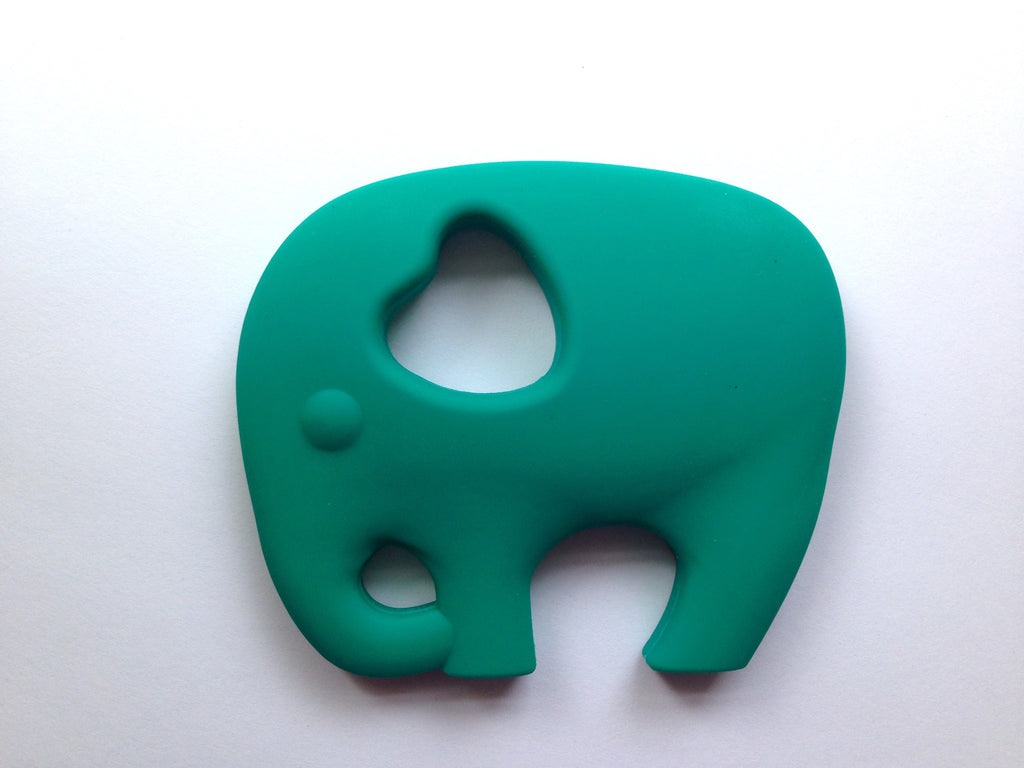Elephant Teether--Emerald Green