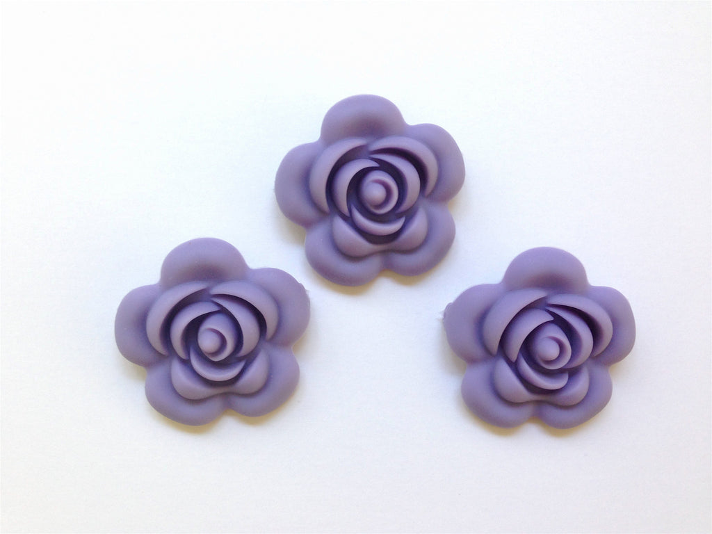 40mm Tropical Lilac Silicone Flower Bead