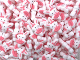 Ballerina Bunny Silicone Beads--Light Pink