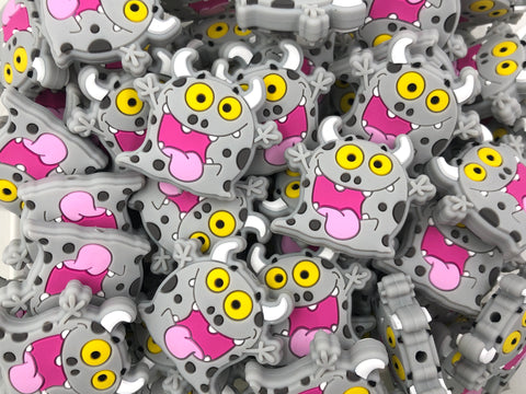 Light Gray Monster Silicone Beads