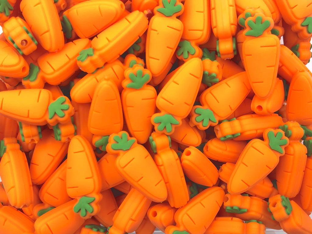 Carrot Silicone Beads