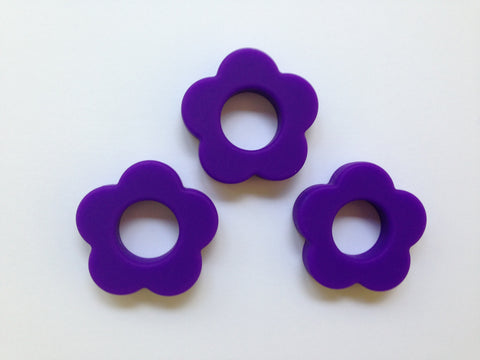 Purple Passion Silicone Flower Pendant