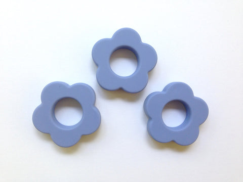 Tranquility Blue Silicone Flower Pendant