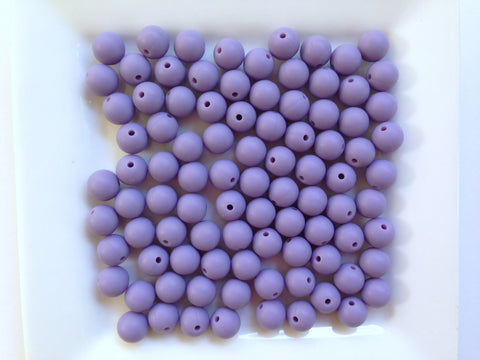 9mm Tropical Lilac Silicone Beads