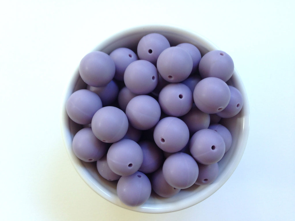 19mm Tropical Lilac Silicone Beads