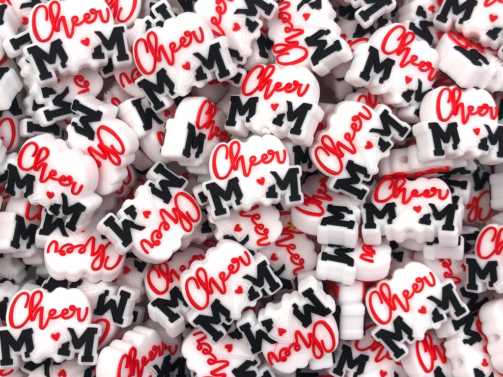 Cheer Mom Silicone Beads