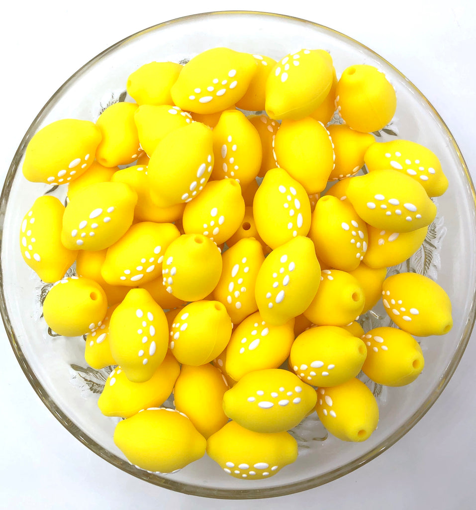 Lemon Silicone Beads