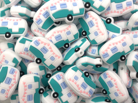 Camper Silicone Beads--Turquoise