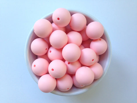 22mm Pink Quartz Round Silicone Beads