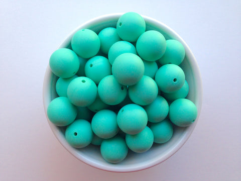 19mm Light Turquoise Silicone Beads
