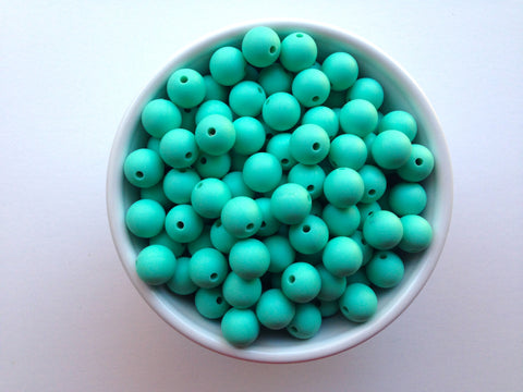12mm Light Turquoise Silicone Beads