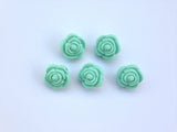 Mint Mini Silicone Rose Flower Beads