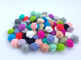 Gray Mini Silicone Rose Flower Beads