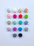 Black Mini Silicone Rose Flower Beads