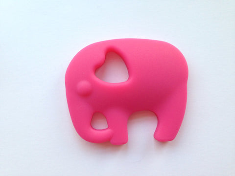Elephant Teether--Light Hot Pink