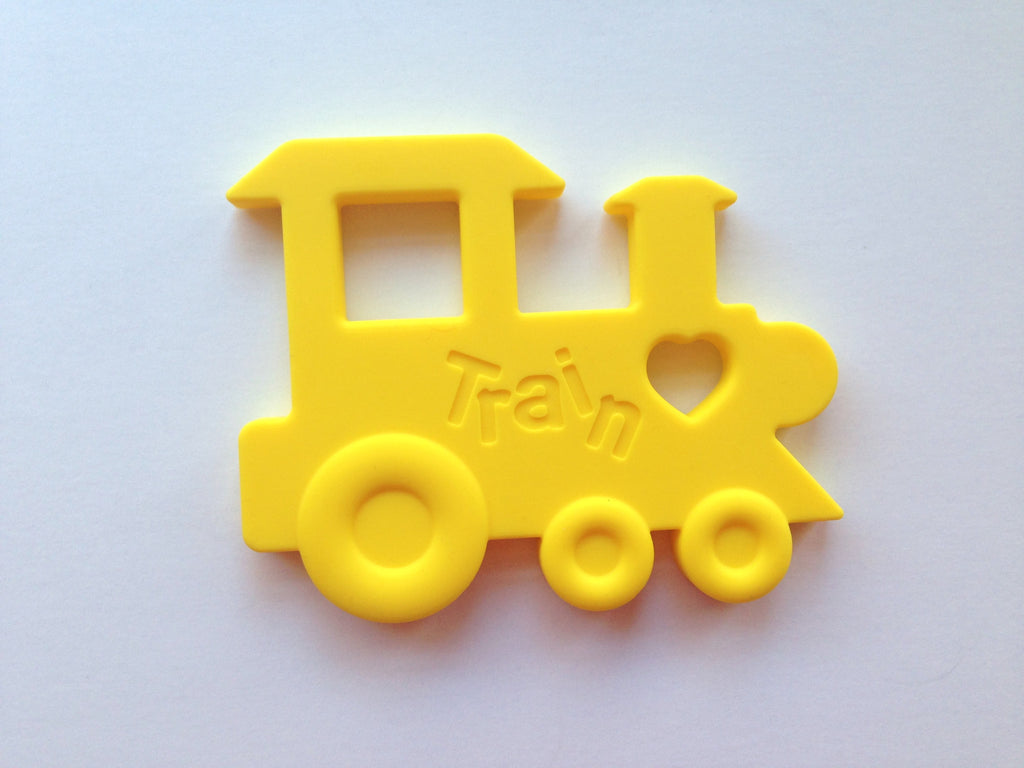 Yellow Train Silicone Teether