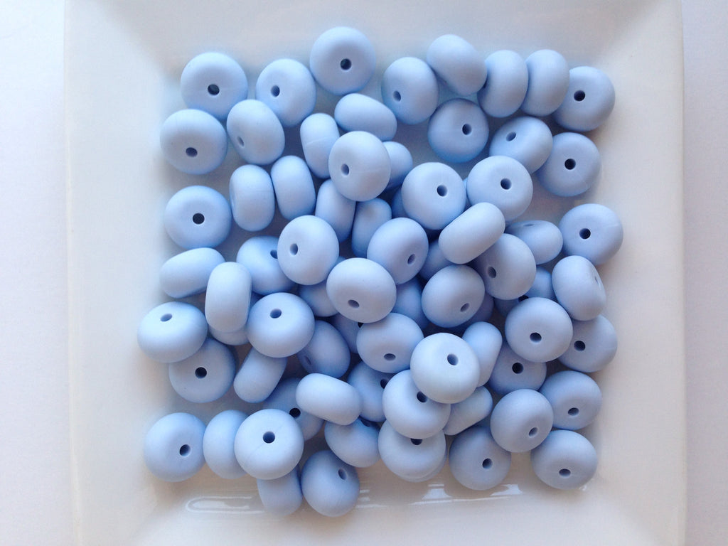 Baby Blue Mini Abacus Silicone Beads