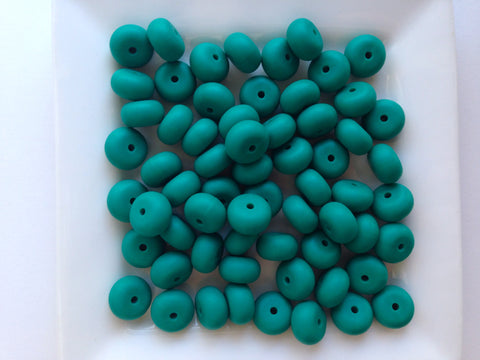 Emerald Mini Abacus Silicone Beads