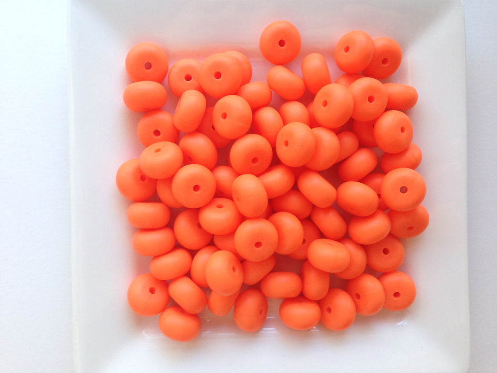 Tangerine Mini Abacus Silicone Beads