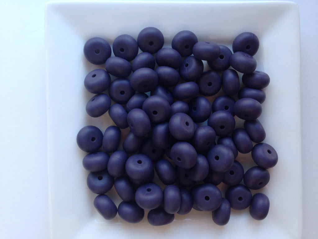Midnight Purple Mini Abacus Silicone Beads