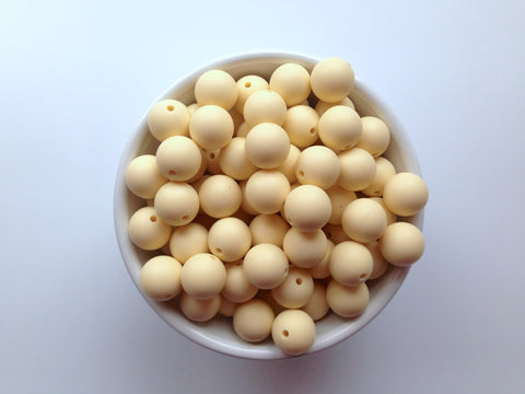 15mm Vanilla Silicone Beads