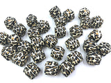 Leopard Hexagon Silicone Beads--17mm