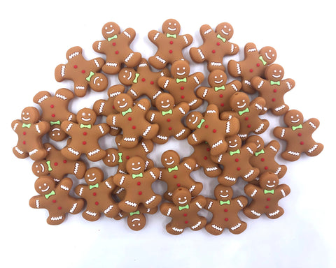 Gingerbread Man Silicone Beads