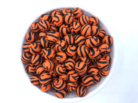 Tiger Silicone Beads--12mm