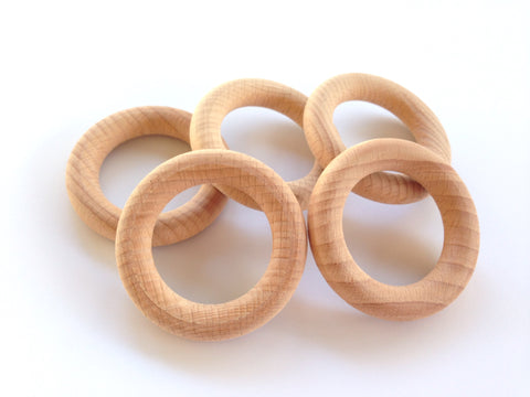 70mm Natural BEECH Wood Rings – USA Silicone Bead Supply Princess Bead  Supply