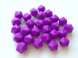 14mm Royal Purple Mini Icosahedron Silicone Beads