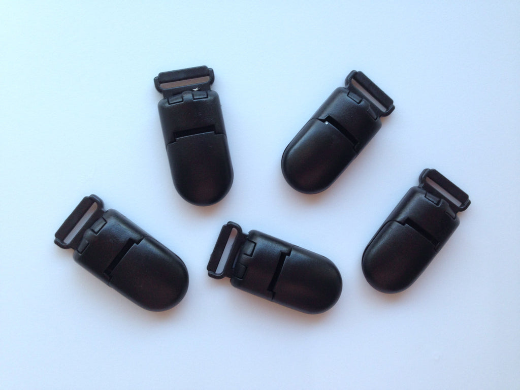 Black Plastic Pacifier Clips