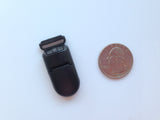 Black Plastic Pacifier Clips