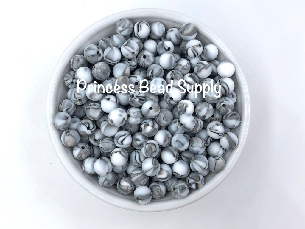 9mm Zebra Silicone Beads