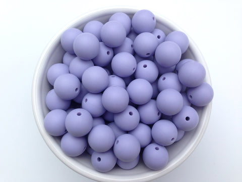 15mm Periwinkle Silicone Beads