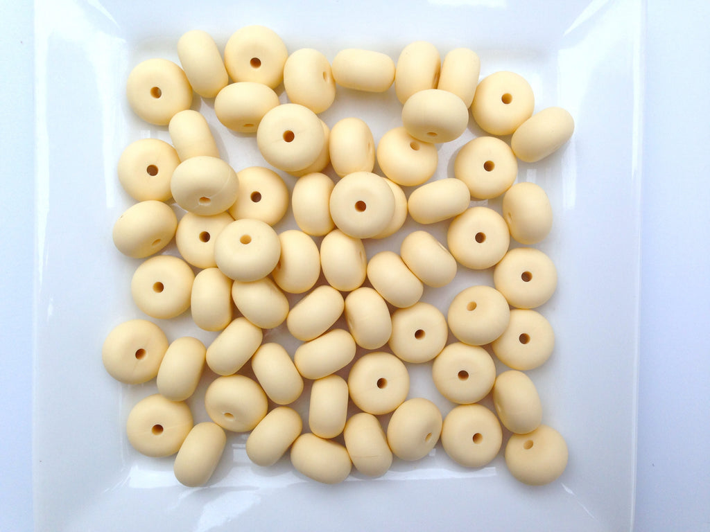 Vanilla Mini Abacus Silicone Beads