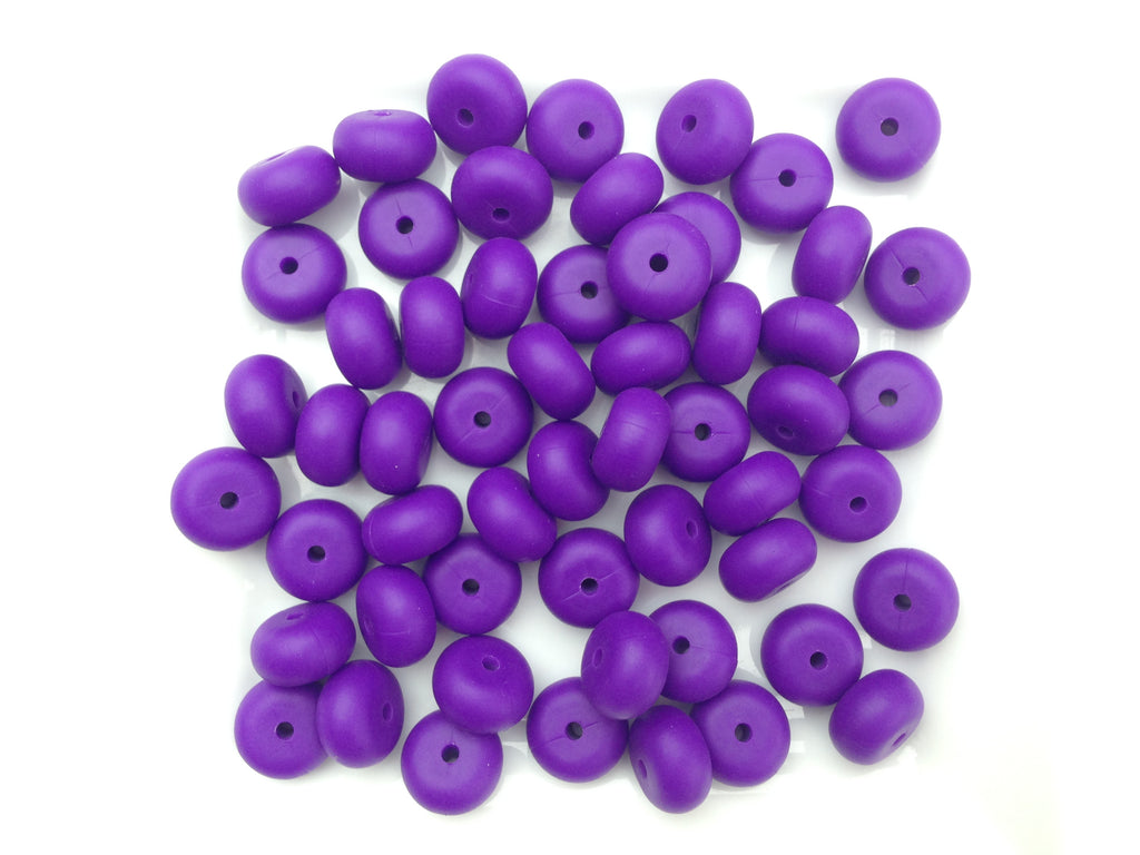 Purple Passion Mini Abacus Silicone Beads