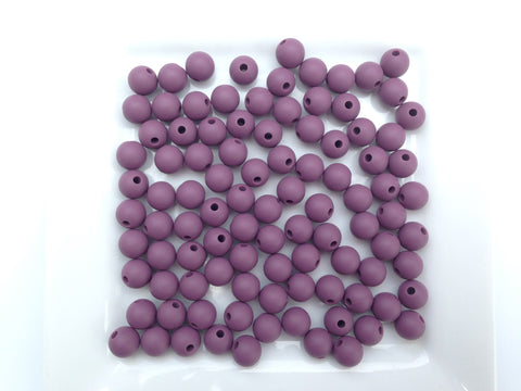 9mm Light Plum Silicone Beads