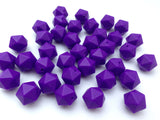 14mm Purple Passion Mini Icosahedron Silicone Beads